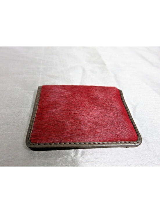 Ralph Lauren Other - vintage Red Polo Ralph Lauren Cow Hide Fur leather bifold wallet RARE!